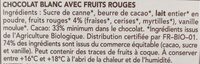 Blanc Fruits Rouges - 成分 - fr